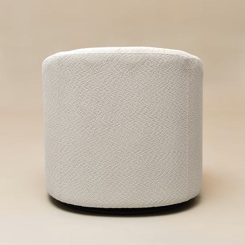 Susie Bouclé Swivel Barrel Chair