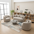 Ashlie Bouclé Furniture Set with Ottoman