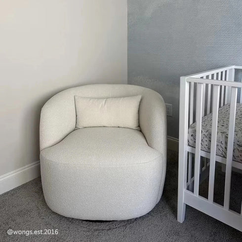 Ashlie Bouclé Swivel Barrel Chair