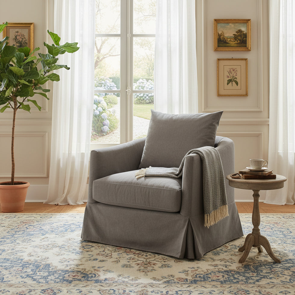 Swivel Barrel Chair Slipcover
