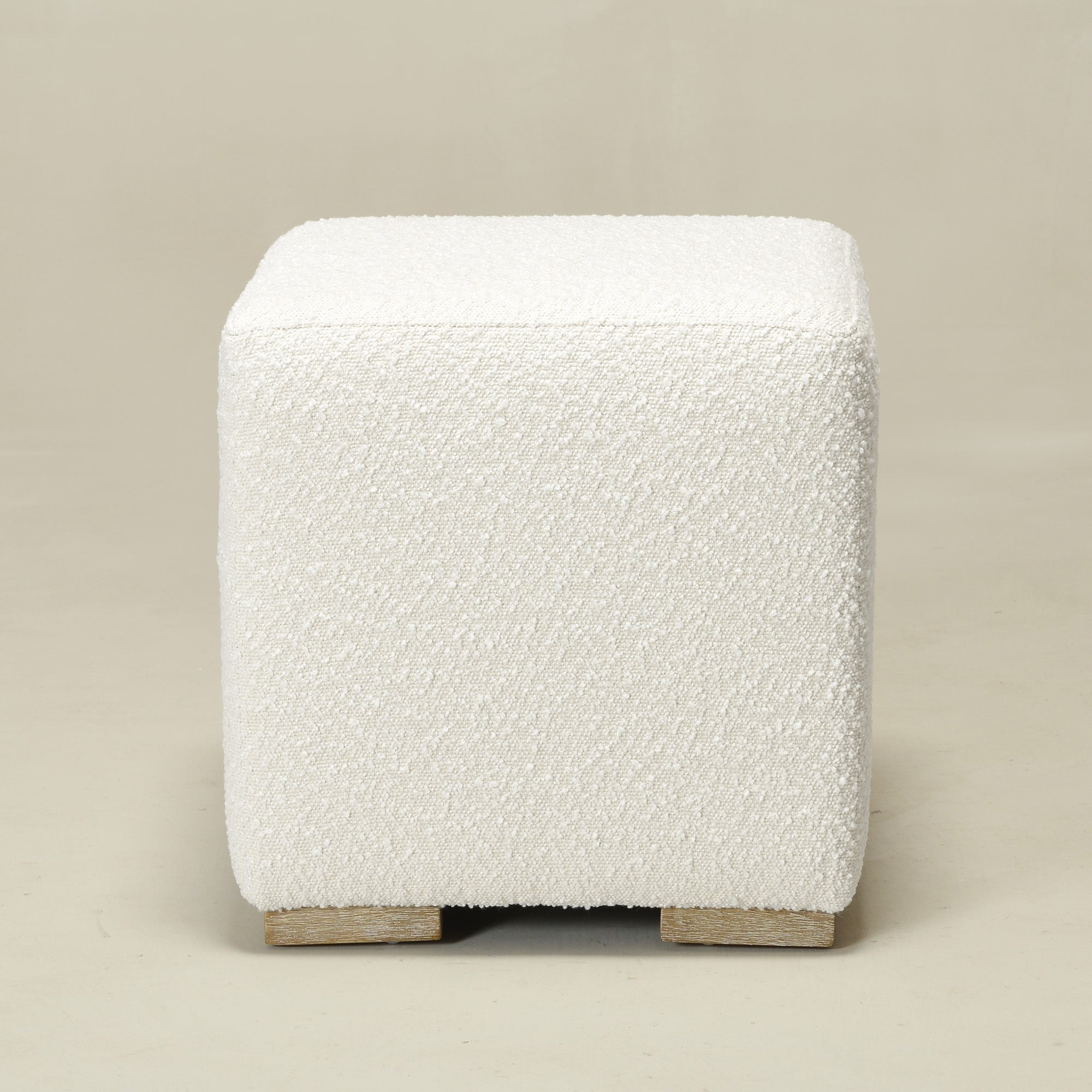 Ida Bouclé Square Ottoman – Kinwell Furniture